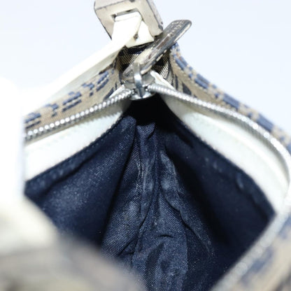 Fendi Pochette Shoulder Bag Zucchino Canvas, NAVY, CANVAS, Clutche & pouche