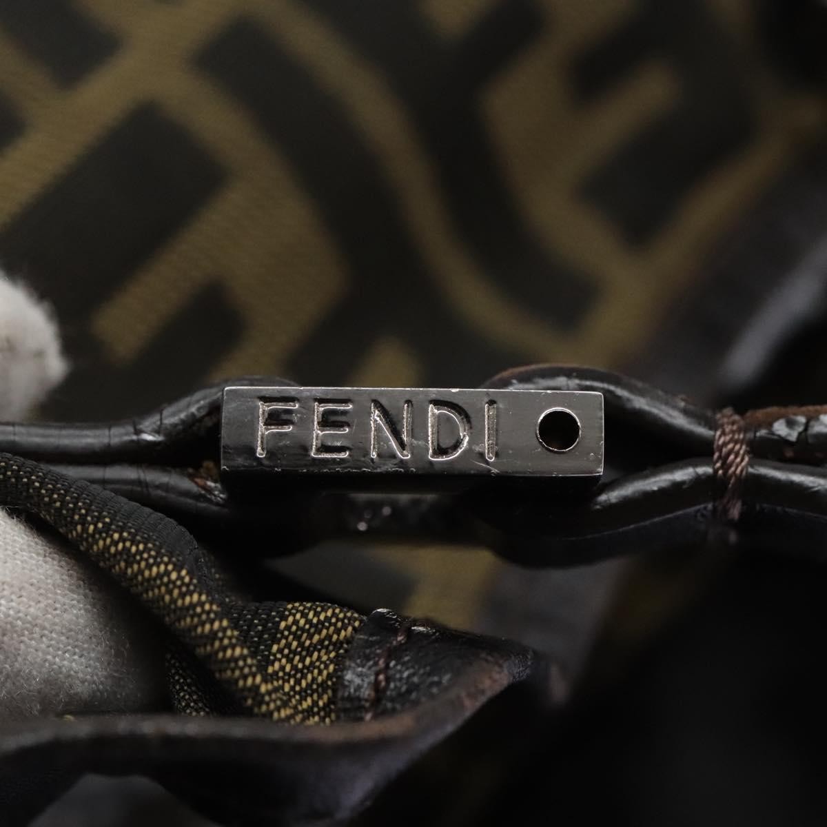Fendi Open Shopping Tote Zucca Canvas, KHAKI, CANVAS, Tote bag