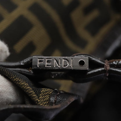 Fendi Open Shopping Tote Zucca Canvas, KHAKI, CANVAS, Tote bag