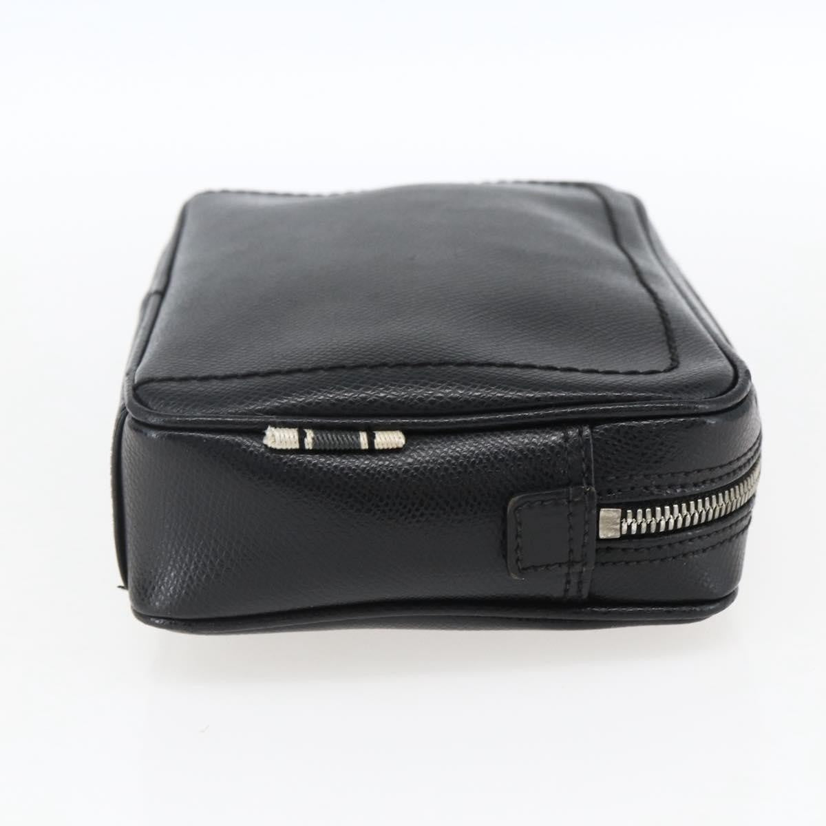 Salvatore Ferragamo Vintage clutch Bag Leather, BLACK, LEATHER, Clutche & pouche