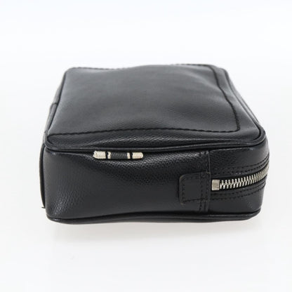 Salvatore Ferragamo Vintage clutch Bag Leather, BLACK, LEATHER, Clutche & pouche