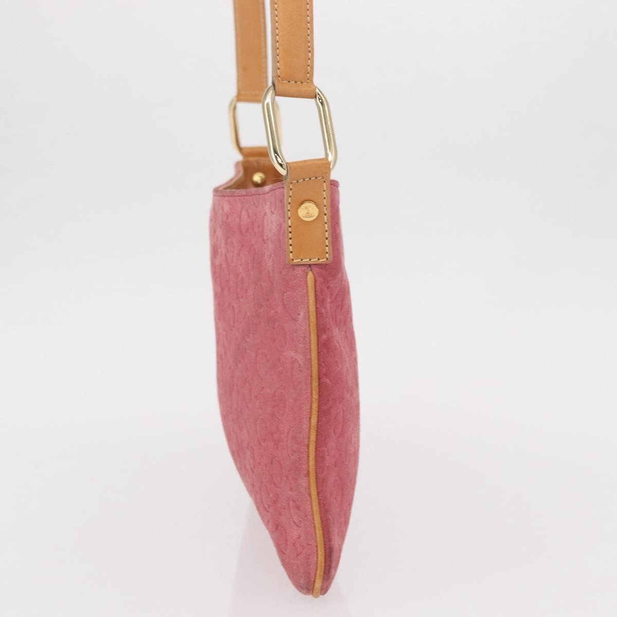 Celine C Macadam Shoulder bag Suede, PINK, SUEDE, Shoulder bag