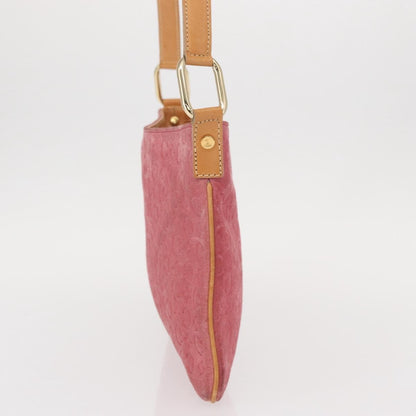 Celine C Macadam Shoulder bag Suede, PINK, SUEDE, Shoulder bag