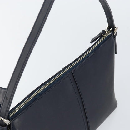 Burberry Vintage Shoulder Bag Leather, NAVY, LEATHER, Shoulder bag
