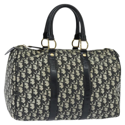 Christian Dior Vintage Trotter Boston Bag Diorissimo Canvas, BLACK, CANVAS, Handbag