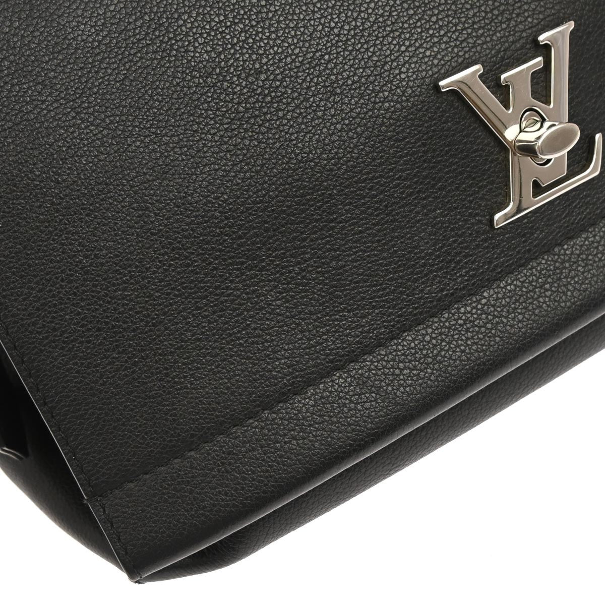 Louis Vuitton Lockme II Handbag Leather, BLACK, LEATHER, Handbag