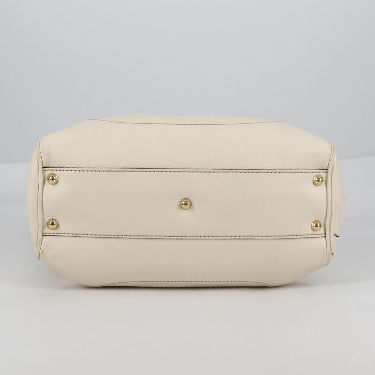 Gucci Diana Bamboo Top Handle Tote Leather, WHITE, LEATHER, Handbag