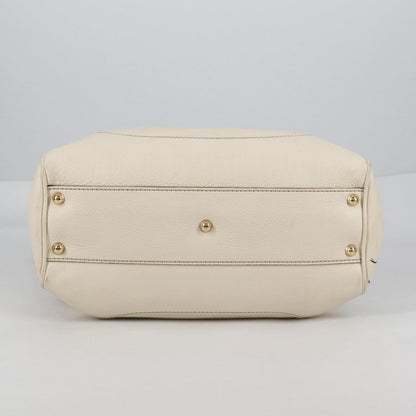 Gucci Diana Bamboo Top Handle Tote Leather, WHITE, LEATHER, Handbag