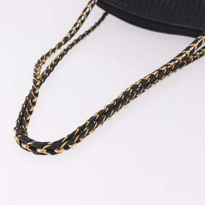 Bally Vintage Chain Shoulder Bag Quilted Leather, Black, Leather, Shoulder Bag