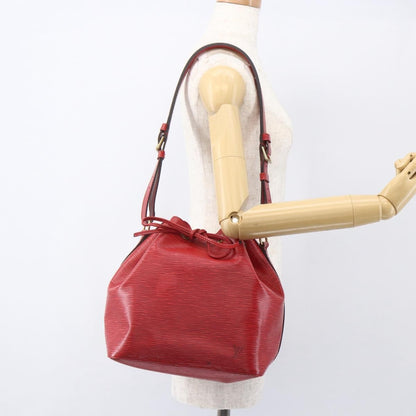 Louis Vuitton Petit Noe Handbag Epi Leather, RED, LEATHER, Shoulder bag