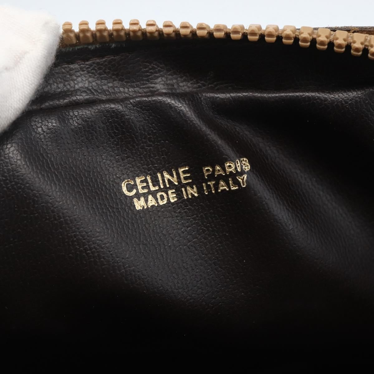 Celine Vintage Macadam Shoulder Bag Canvas and Leather, BROWN, CANVAS, Shoulder bag