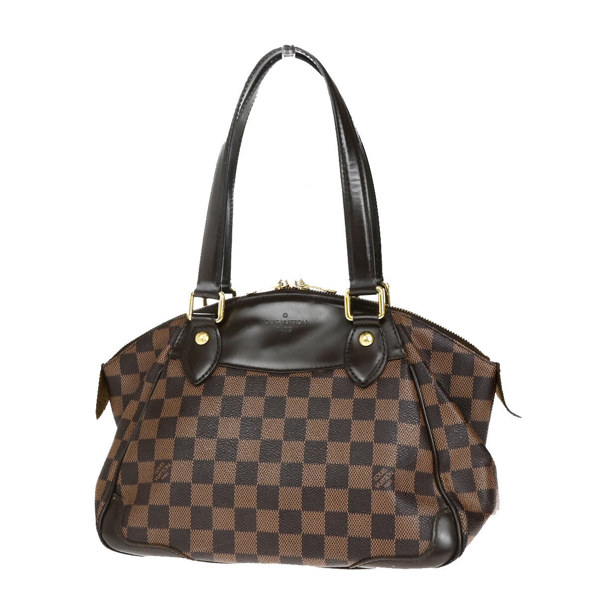 Louis Vuitton Verona Handbag Damier, BROWN, CANVAS, Shoulder bag