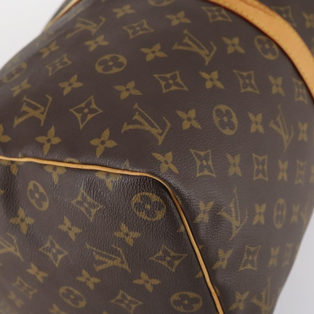 Louis Vuitton Keepall Bag Monogram Canvas, BROWN, CANVAS, Travel bag