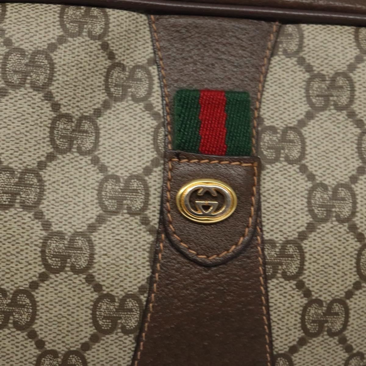 Gucci Sherry line pouch Canvas, BEIGE, PVC, Clutche & pouche