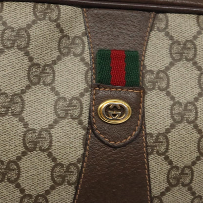 Gucci Sherry line pouch Canvas, BEIGE, PVC, Clutche & pouche