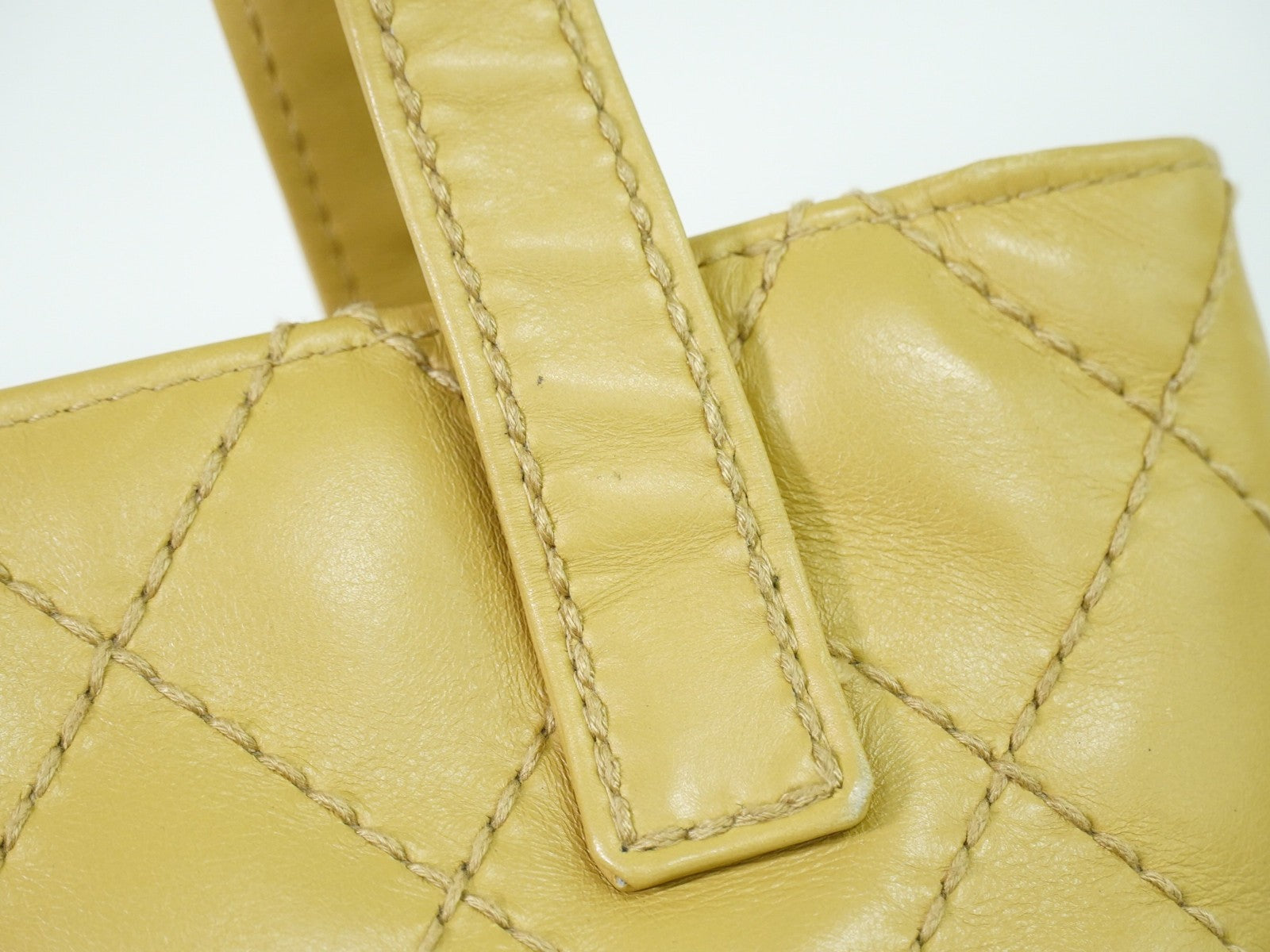 Chanel Surpique Tote Quilted Leather, BEIGE, LEATHER, Tote bag
