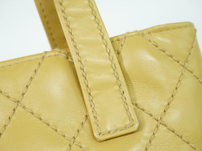 Chanel Surpique Tote Quilted Leather, BEIGE, LEATHER, Tote bag