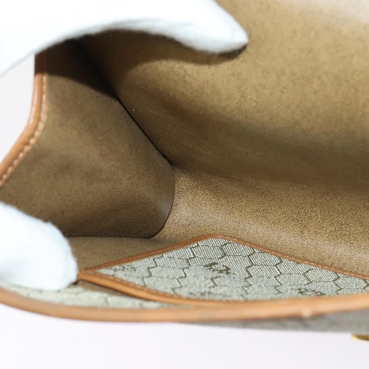 Christian Dior Vintage Honeycomb chain Canvas, BEIGE, CANVAS, Handbag