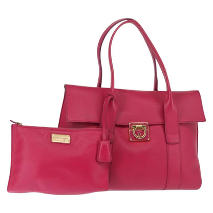 Salvatore Ferragamo Sookie Satchel Leather, PINK, LEATHER, Handbag