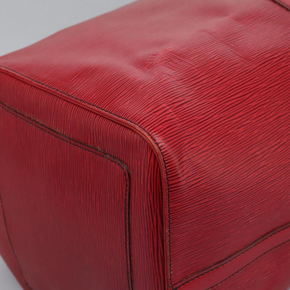 Louis Vuitton Keepall Bag Epi Leather, RED, LEATHER, Travel bag