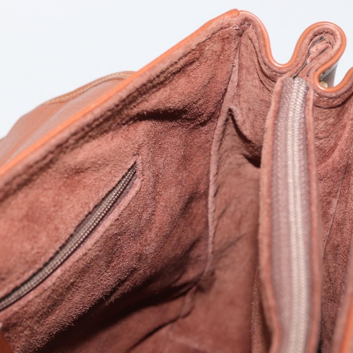 Gucci Vintage Handbag Leather, BROWN, LEATHER, Handbag