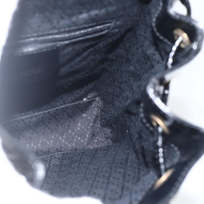 Gucci Vintage Bamboo Backpack Patent, BLACK, PATENT_LEATHER, Backpack