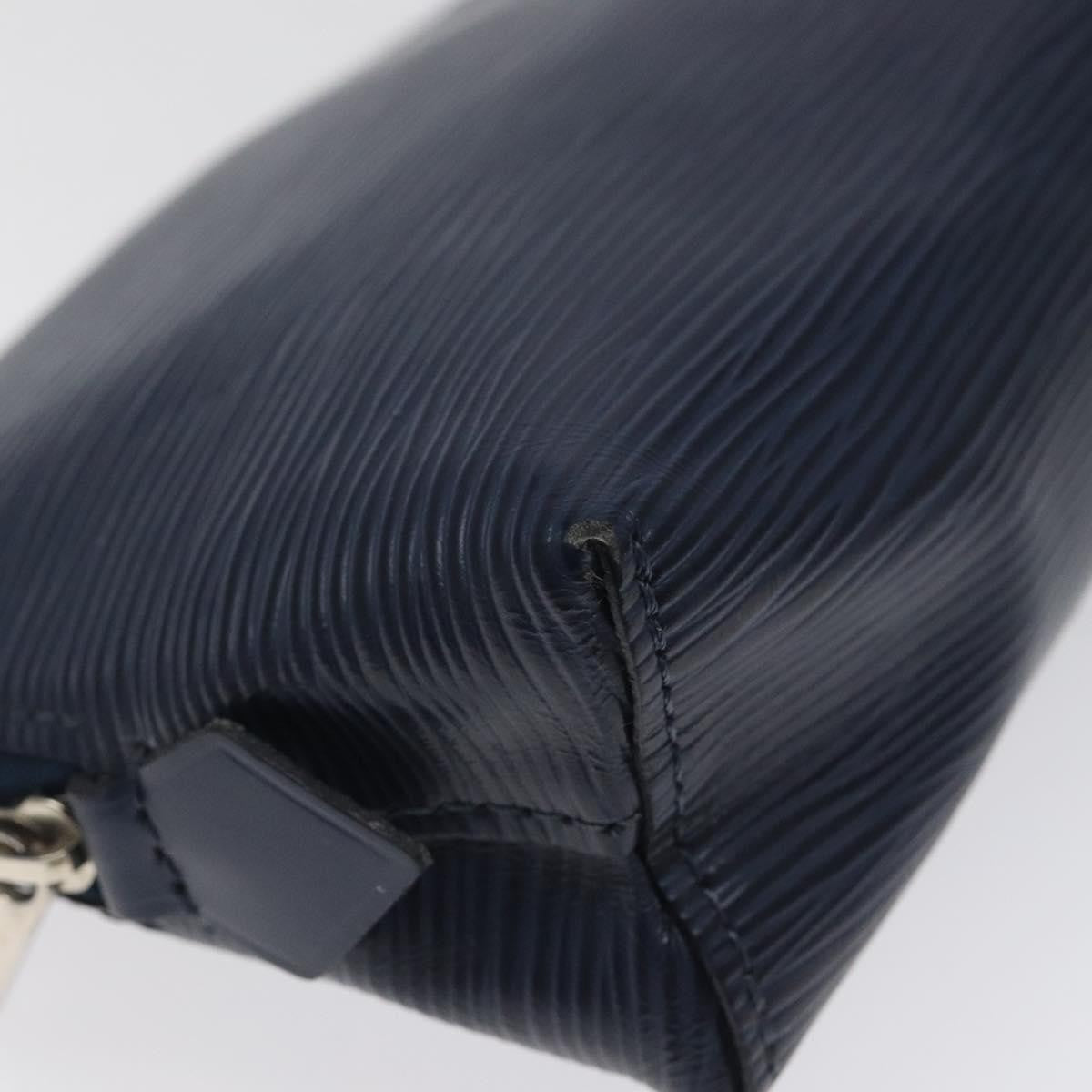 Louis Vuitton Cosmetic Pouch Epi Leather, BLUE, LEATHER, Toiletry Case