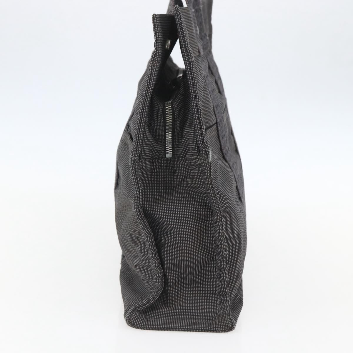 Hermes Fourre-tout Herline Canvas, GRAY, CANVAS, Tote bag