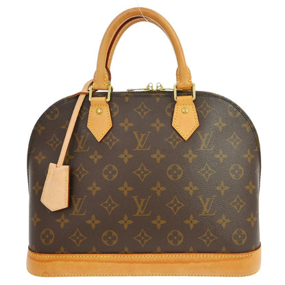 Louis Vuitton Alma Handbag Monogram Canvas, Brown, Canvas, Handbag