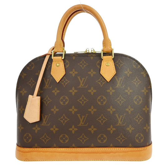 Louis Vuitton Alma Handbag Monogram Canvas, Brown, Canvas, Handbag
