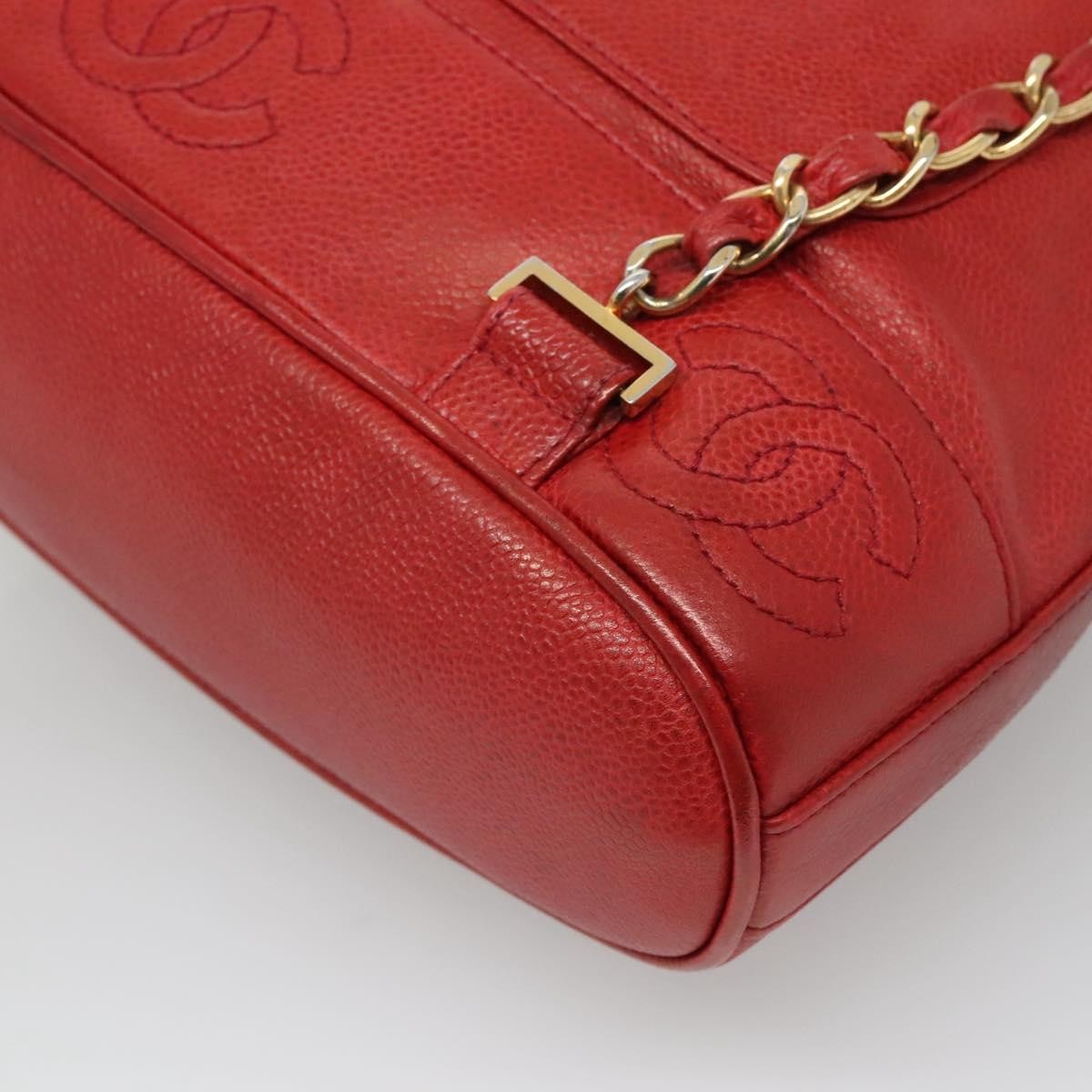 Chanel Vintage Backpack Caviar, RED, LEATHER, Backpack