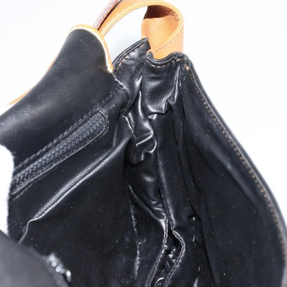 Celine Vintage Shoulder Bag Leather, BLACK, LEATHER, Shoulder bag
