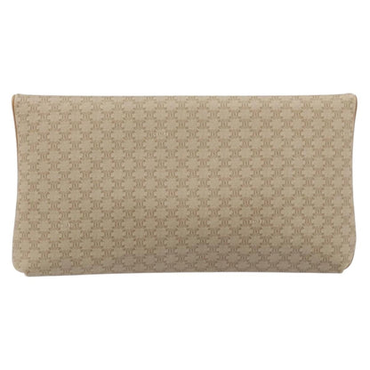 Celine C Macadam Pouch Canvas, Beige, PVC, Clutch