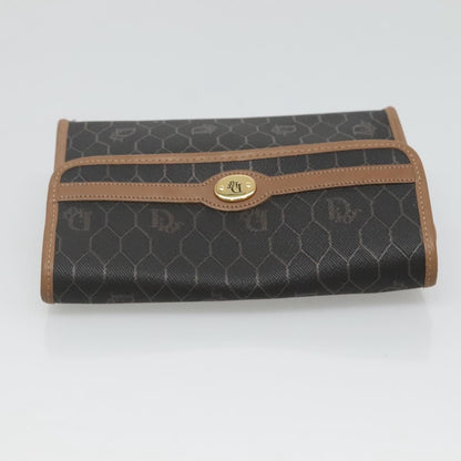 Christian Dior Vintage Honeycomb chain Canvas, BLACK, PVC, Clutche & pouche
