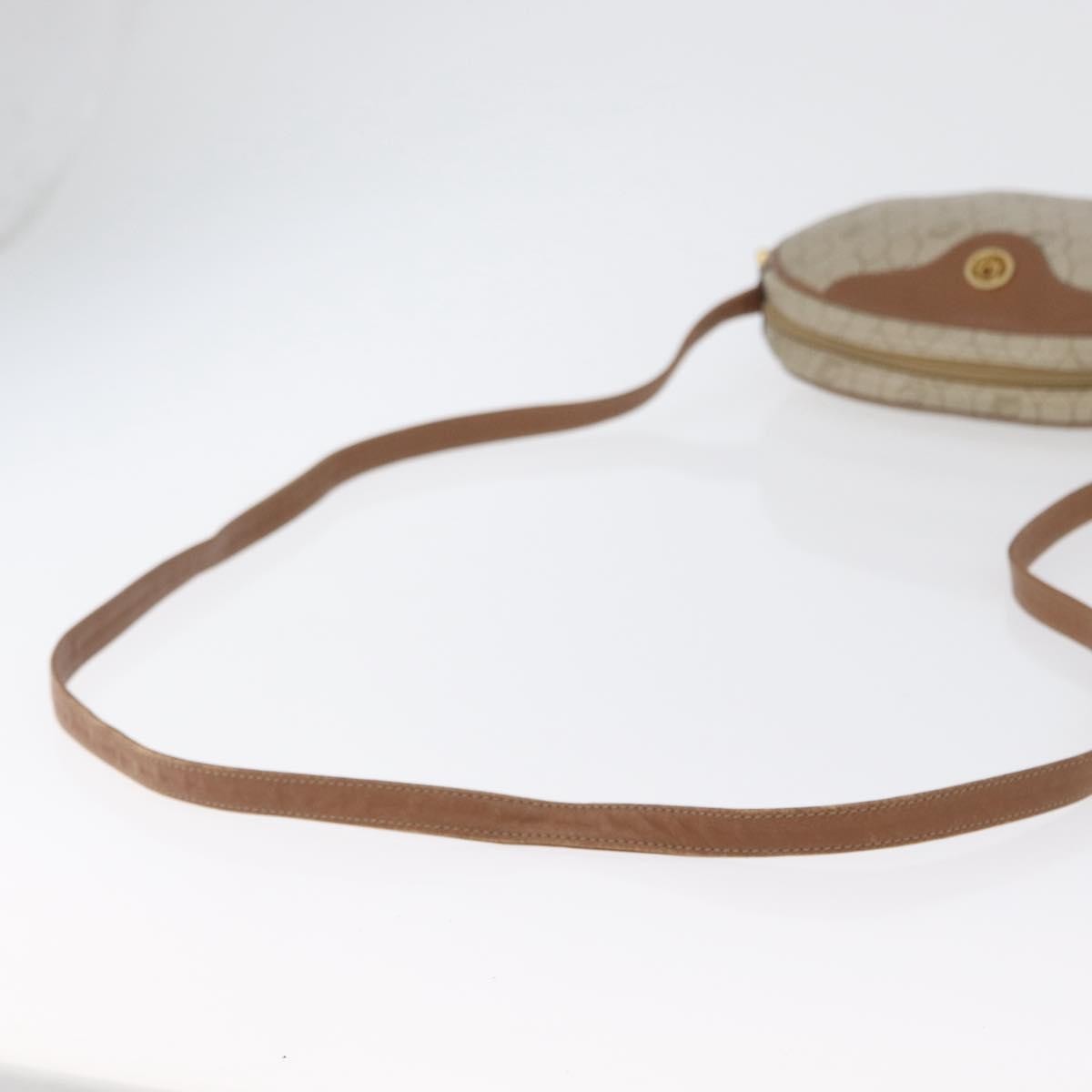 Christian Dior Vintage Honeycomb Shoulder Bag Canvas and Leather, BEIGE, CANVAS, Shoulder bag