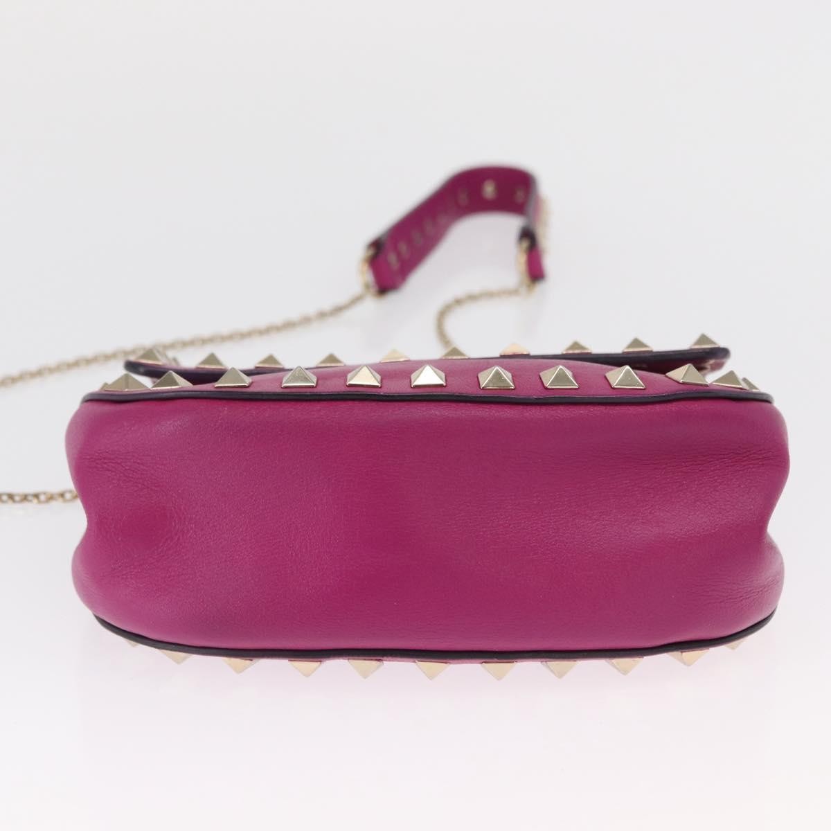 Valentino Garavani Rockstud Saddle Crossbody Bag Leather, PINK, LEATHER, Clutche & pouche