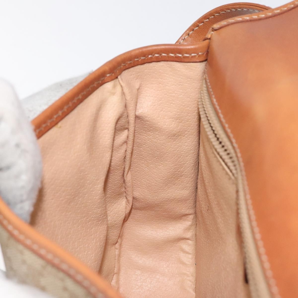 Celine Vintage Macadam Shoulder Bag Canvas, BEIGE, PVC, Shoulder bag