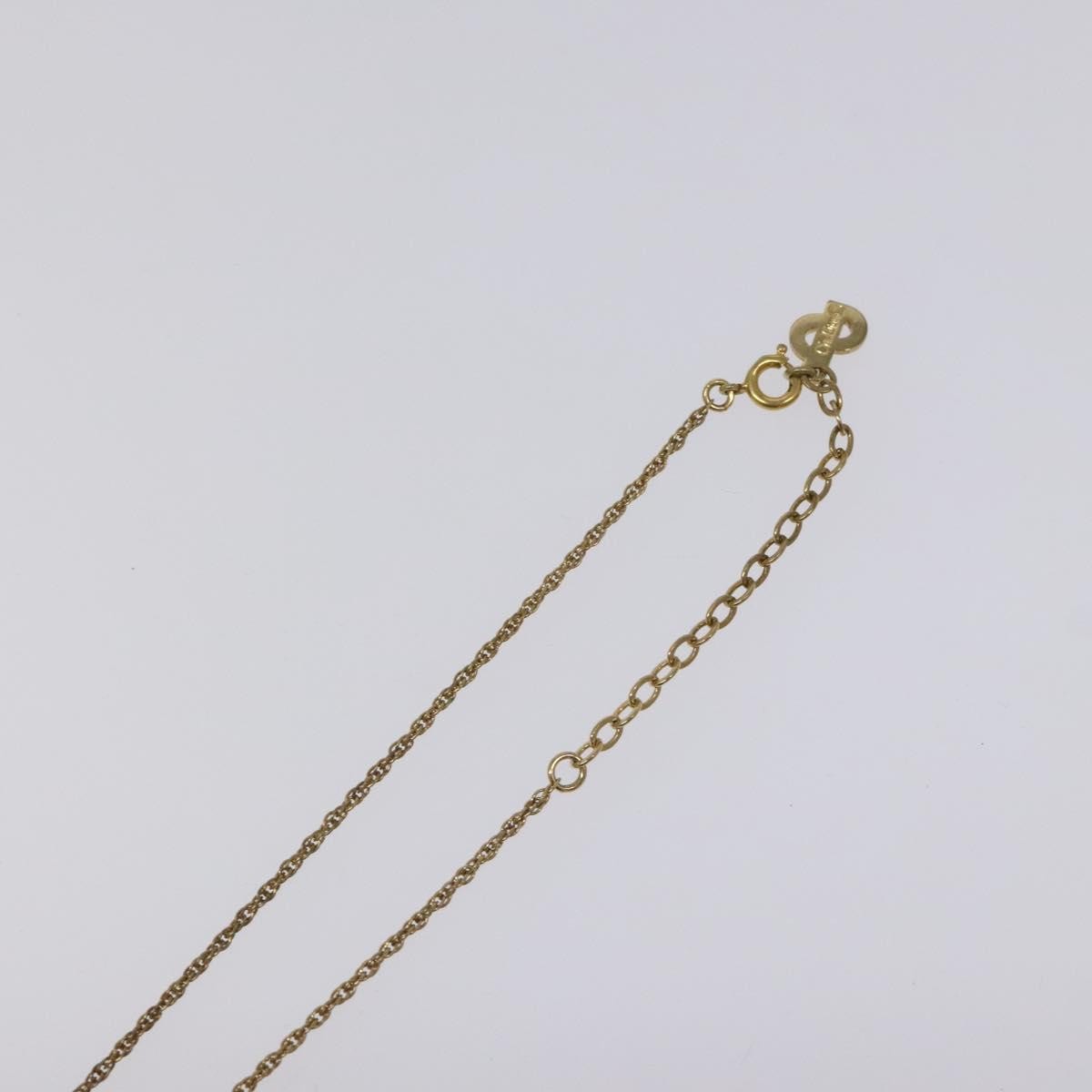 Christian Dior Logo Heart Pendant Necklace Metal, GOLD, METAL, Necklace