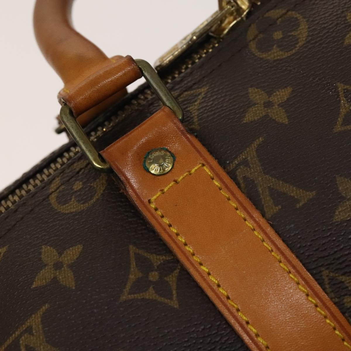 Louis Vuitton Keepall Bag Monogram Canvas, BROWN, CANVAS, Travel bag