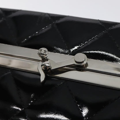 Chanel Vintage Metal Box Bag Quilted patent, Black, Patent Leather, Handbag