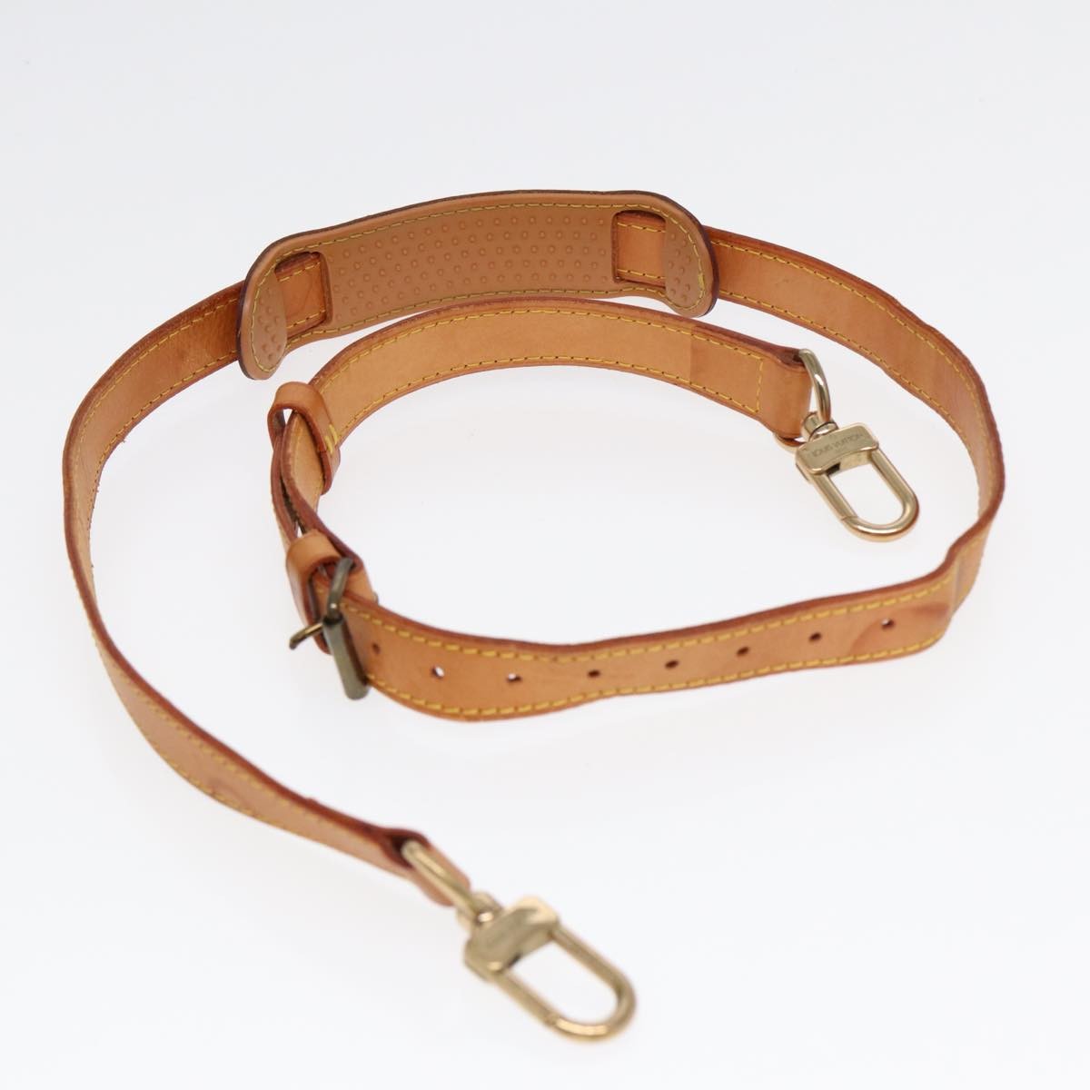 Louis Vuitton Adjustable Shoulder Strap Vachetta Leather, BEIGE, LEATHER, Straps