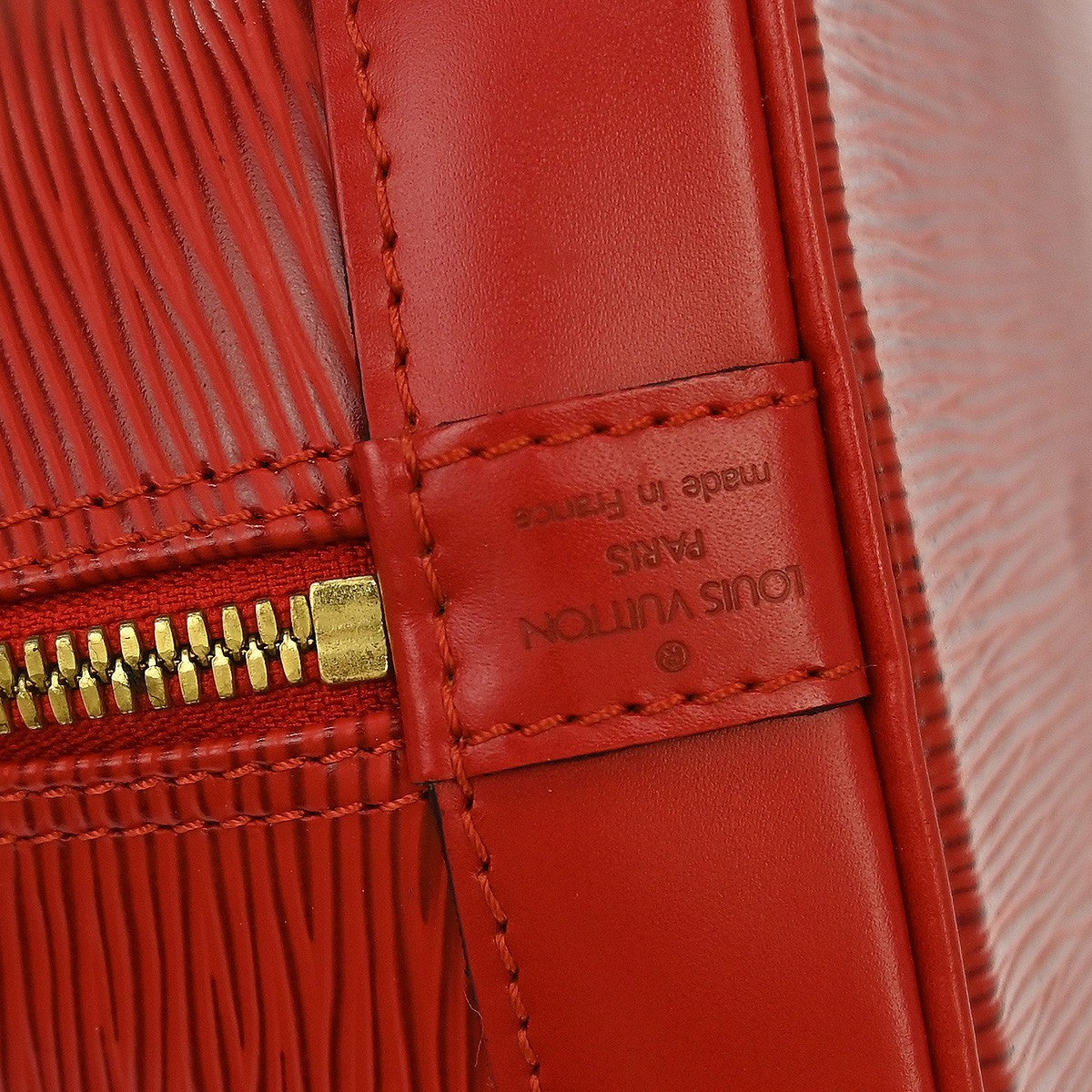 Louis Vuitton Vintage Alma Handbag Epi Leather, Red, Leather, Handbag