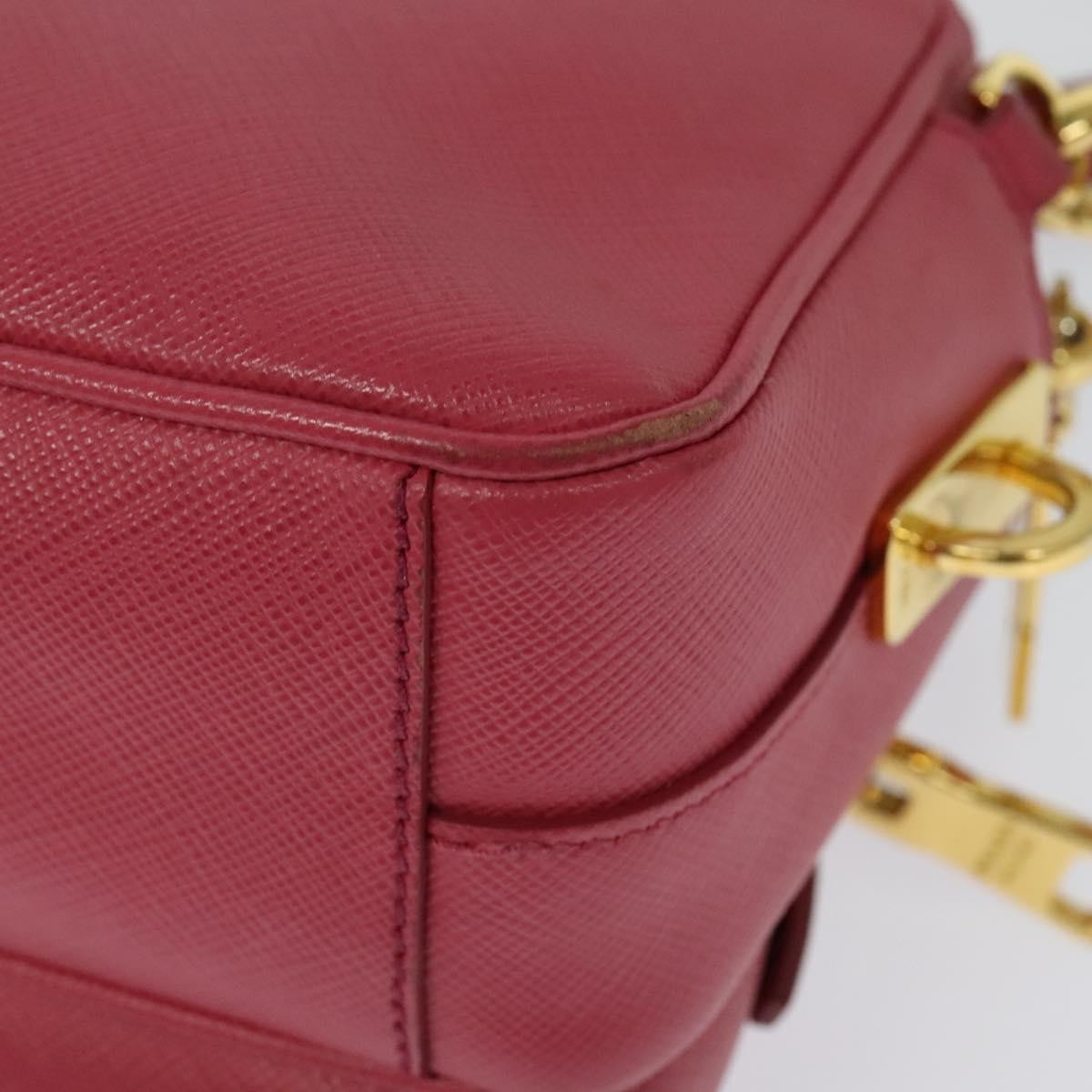 Prada Front Pocket Crossbody Bag Saffiano Leather, PINK, LEATHER, Shoulder bag