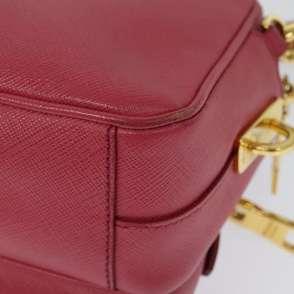 Prada Front Pocket Crossbody Bag Saffiano Leather, PINK, LEATHER, Shoulder bag
