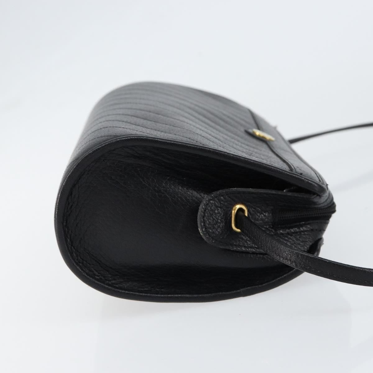 Christian Dior Vintage Shoulder Bag Leather, BLACK, LEATHER, Shoulder bag