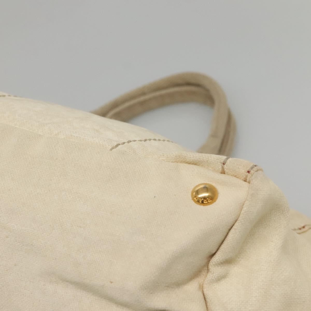 Prada Canapa Convertible Tote Canvas, WHITE, CANVAS, Tote bag