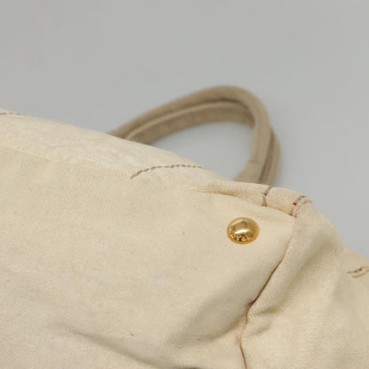 Prada Canapa Convertible Tote Canvas, WHITE, CANVAS, Tote bag