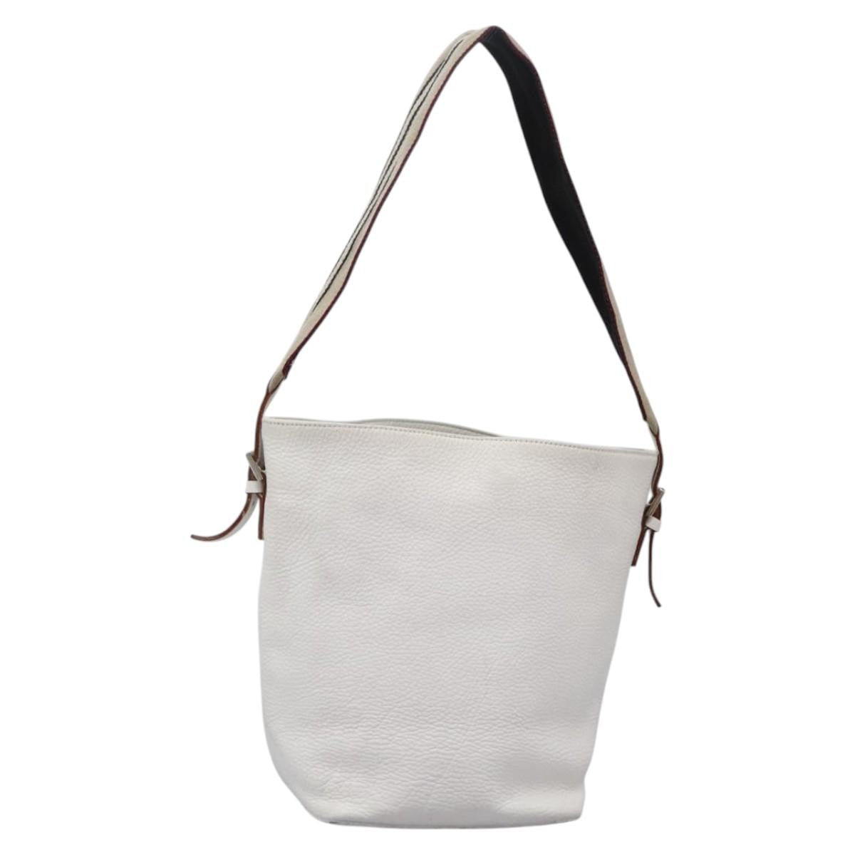Burberry Shoulder Bag Leather, WHITE, LEATHER, Shoulder bag