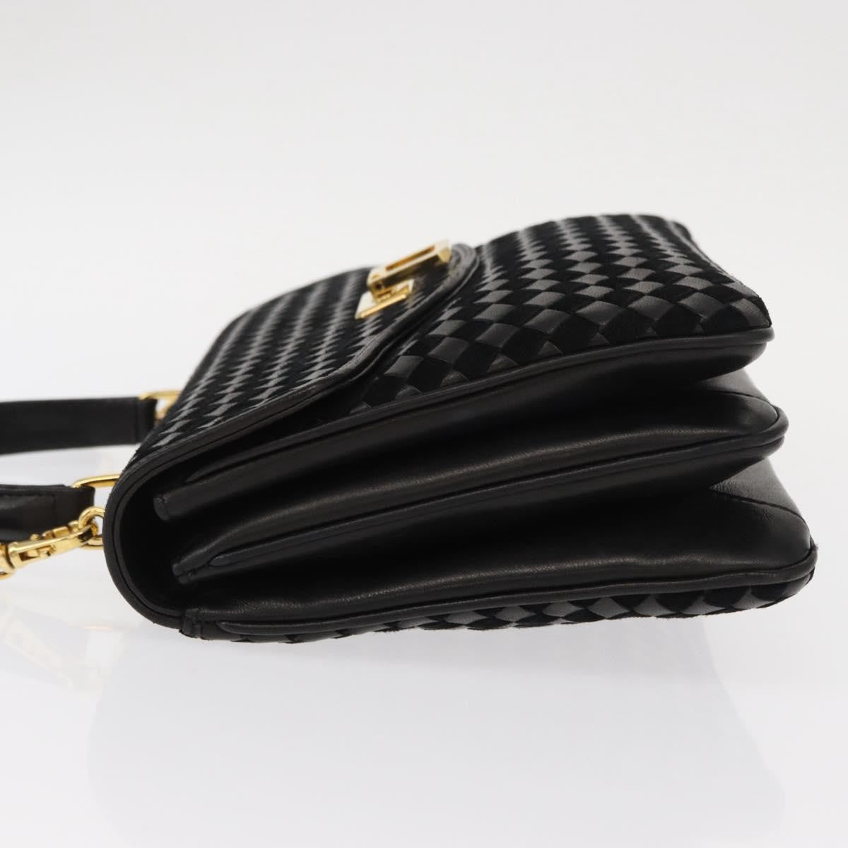 Bally Vintage Handbag Leather, BLACK, LEATHER, Handbag