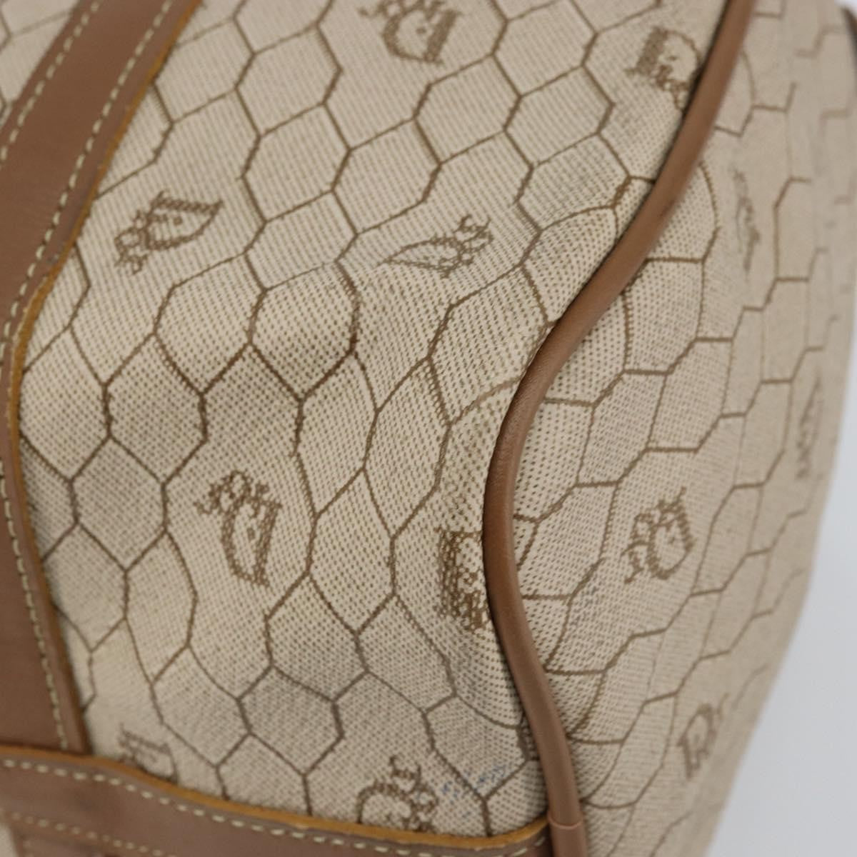 Christian Dior Vintage Honeycomb Boston bag Canvas and Leather, BEIGE, CANVAS, Travel bag
